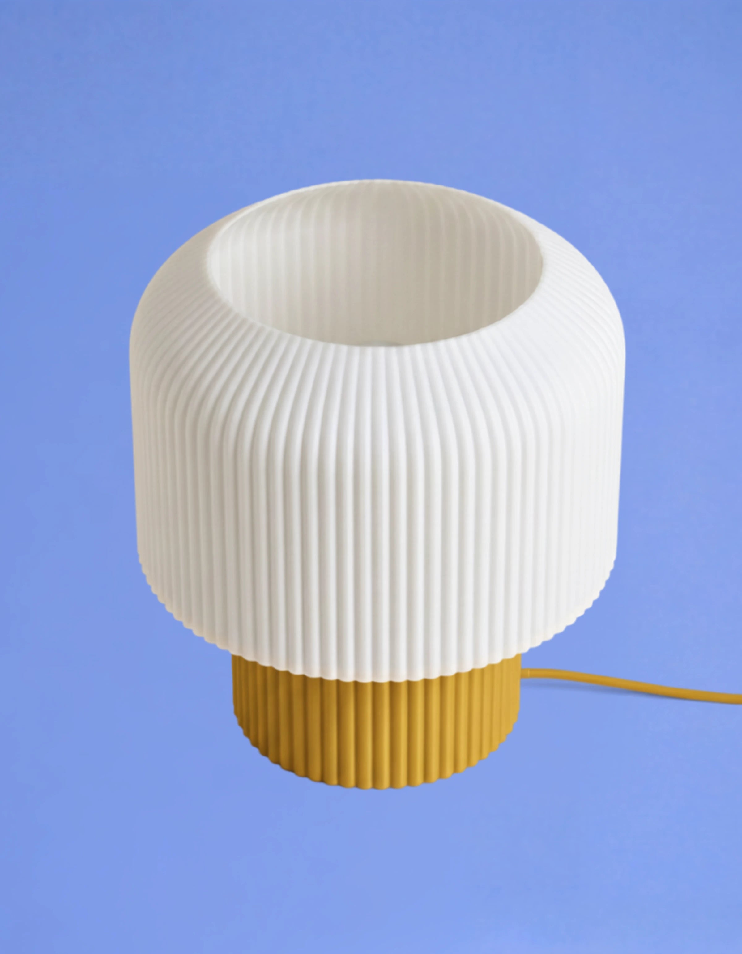 Nubo lamp seen from above showing the printed shade