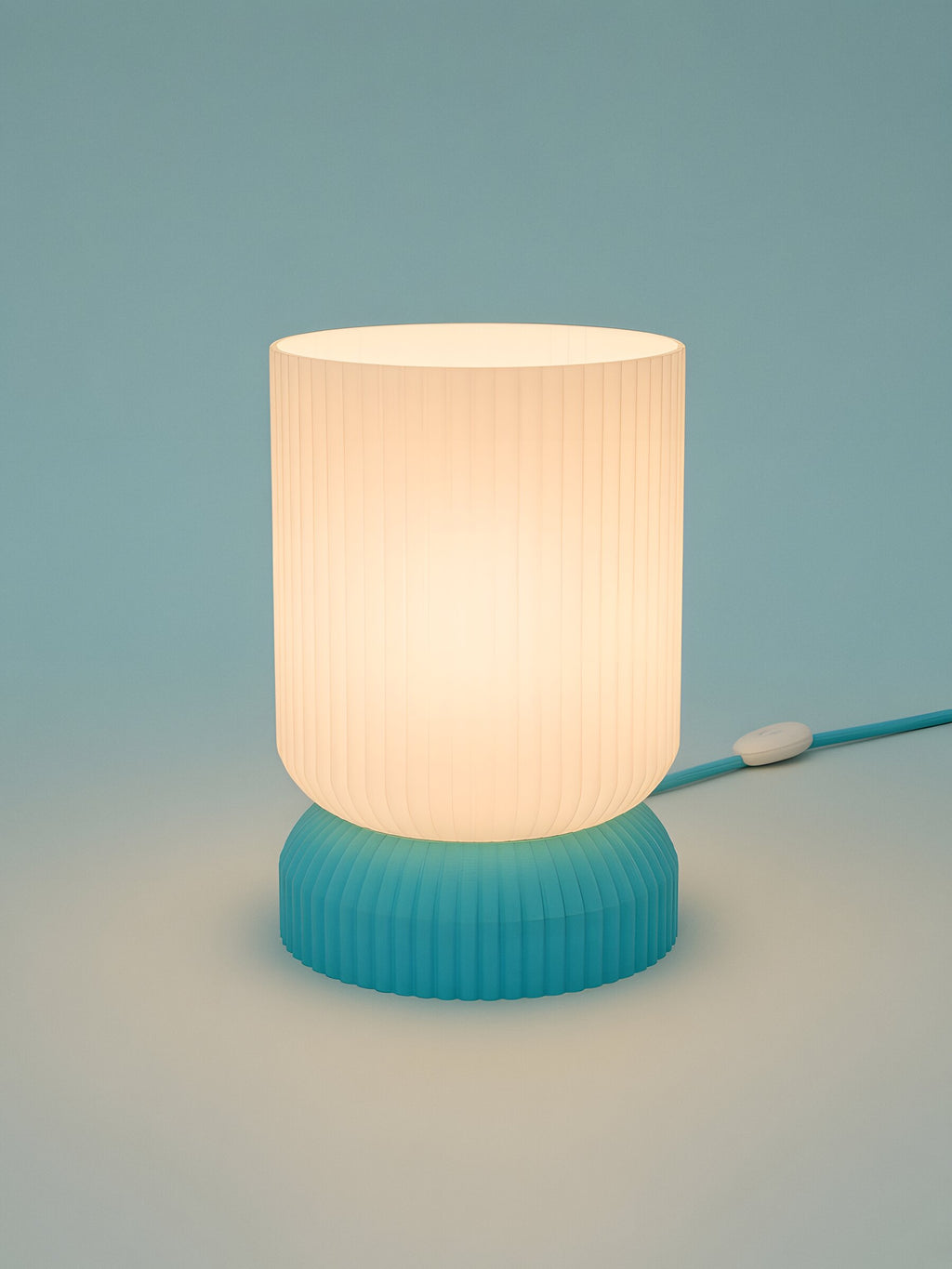 Luma in Light Blue: switched on, studio photo