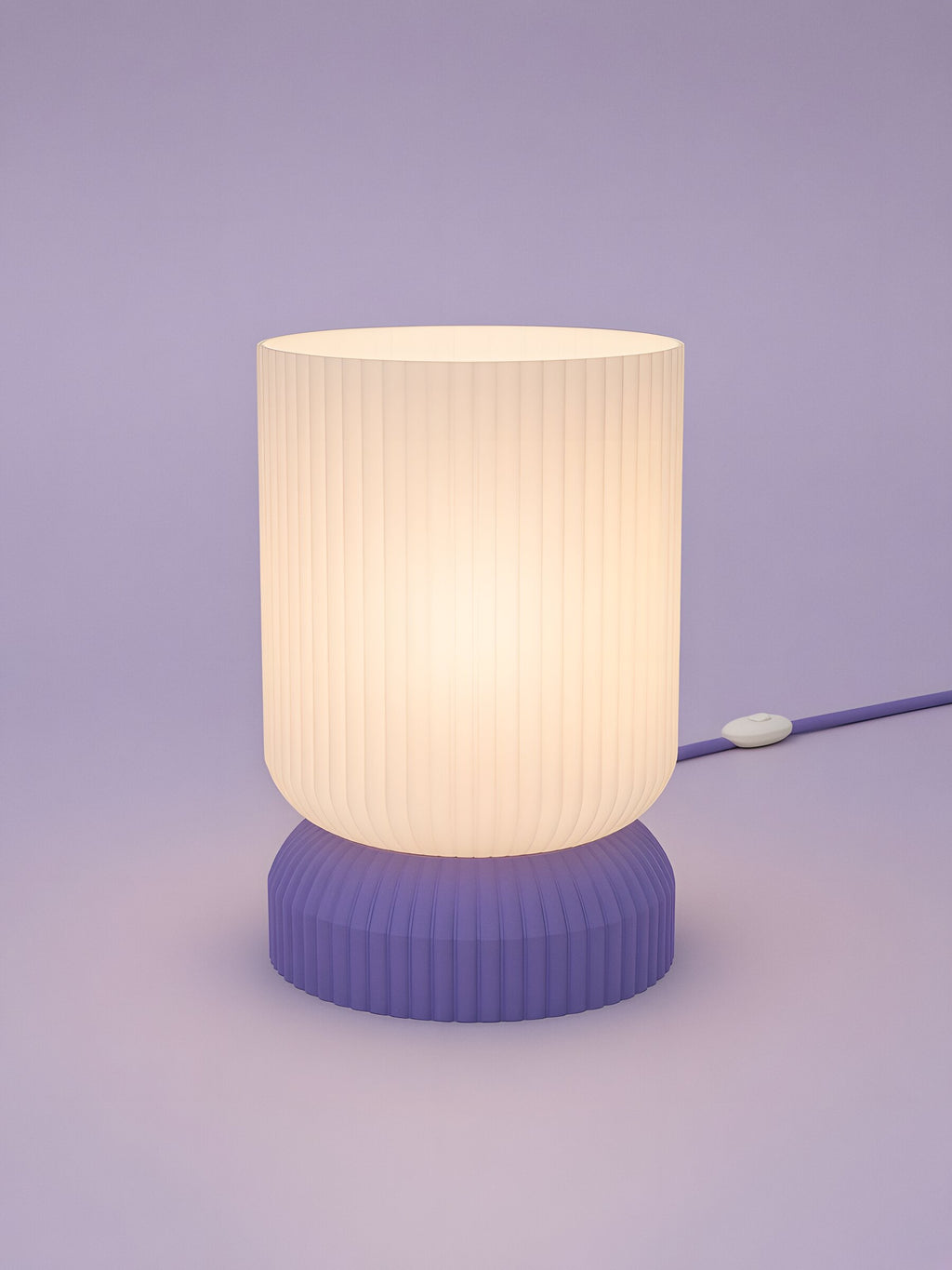 Luma in Purple: switched on, studio photo