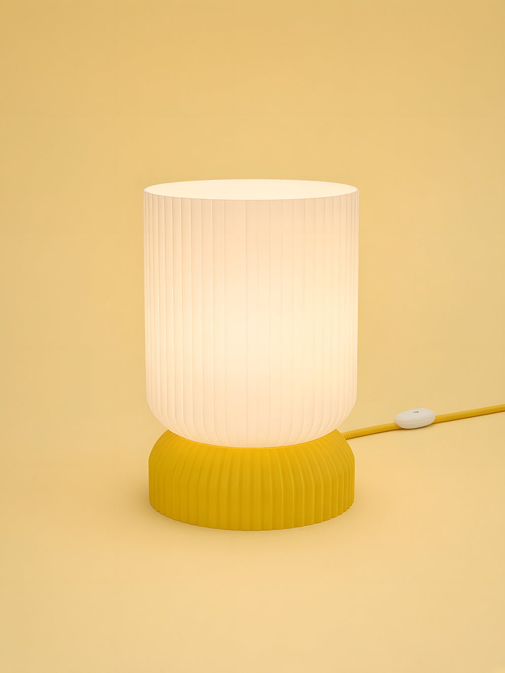 Luma in Yellow: switched on, studio photo
