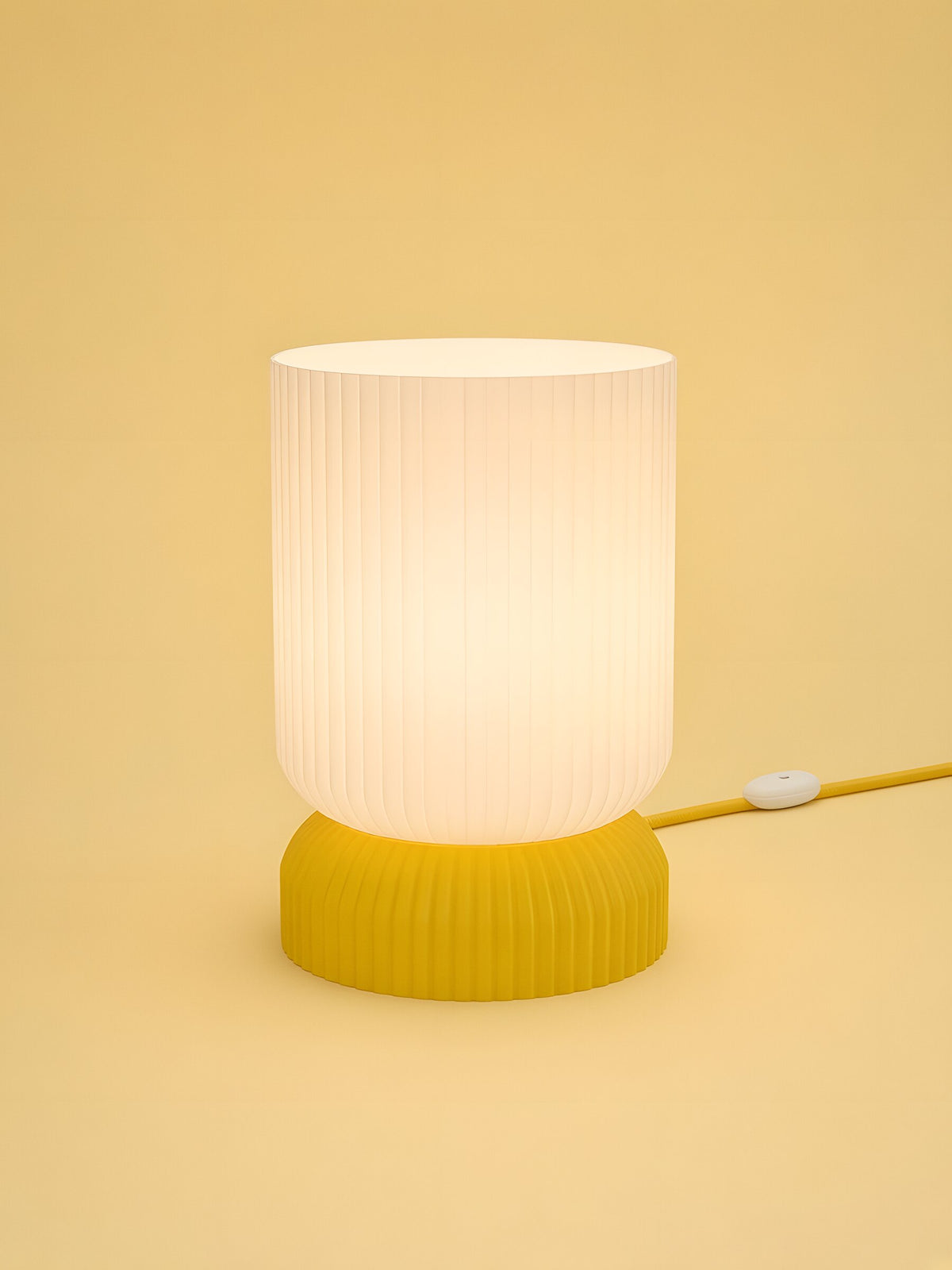 Luma in Yellow: switched on, studio photo