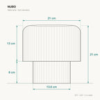 Nubo dimensions: 21 cm wide and 21 cm tall