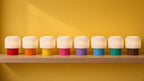 Nubo in all eight colors, switched on